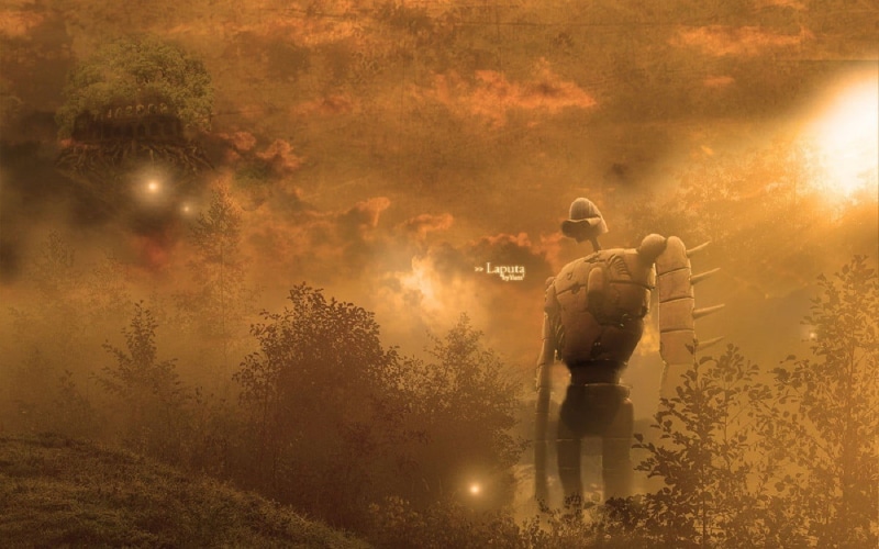 Castle in the Sky, healthcare and medicine, firefighter, helmet, outdoors, fire, smoke - physical structure, tree, headwear, uniform, burning