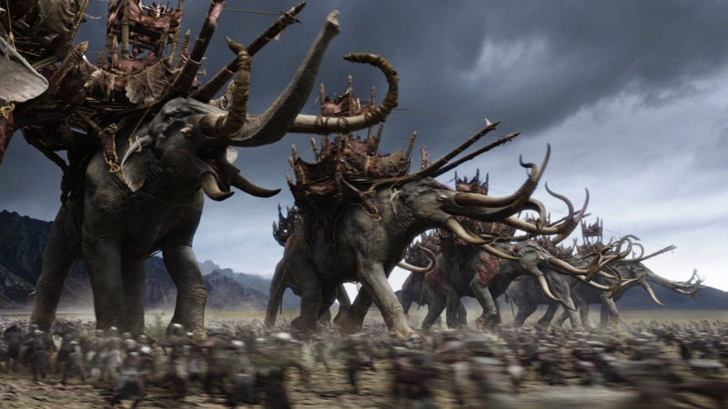 adventure, lord, lotr, fantasy, rings, return, elephant, king, 1080P, battle