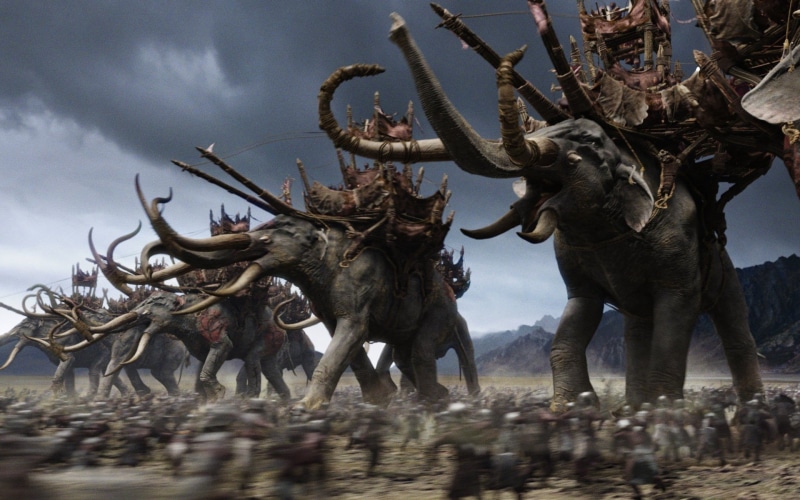 day, animals in the wild, sculpture, deer, horned, outdoors, group of animals, nature, The Lord Of The Rings, no people, cloud - sky, 1080P, The Lord Of The Rings: The Return Of The King