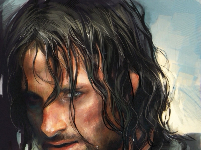 lord, 1080P, sakimichan, rings, aragorn, artwork