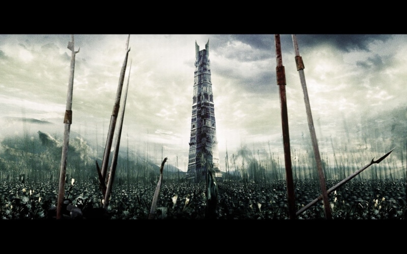 720P, The Lord of the Rings: The Two Towers, The Lord of the Rings, gray, tower