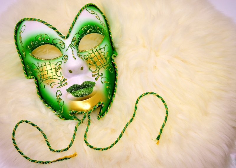 party, dressed up, art and craft, fashion, carnival, costume, creativity, no people, indoors, human representation, green color, customs, craft, close-up