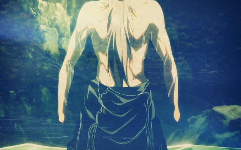nobunage, dark, warrior, muscles, man, angry, war, fool, hair, 720P, anime, sad, strong