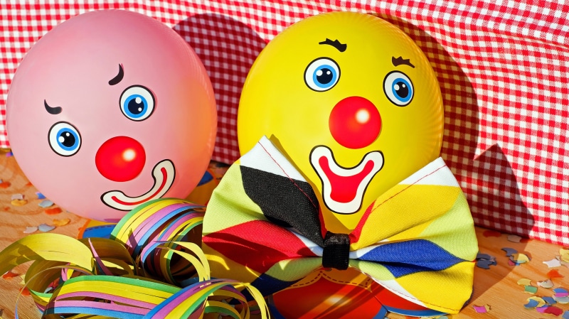 streamer, colorful, multi colored, confetti, childhood, fly, men, smiling, carnival party, cute, emotion, fun, ballons, carnival, close-up, clowns, lifestyles