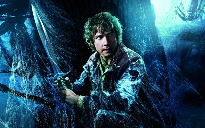hobbit sword, cobwebs, fantasy, Bilbo, desolation, smaug, hobbit, sam, poster, spiders, 2K, The Hobbit: The Desolation of Smaug, Martin man