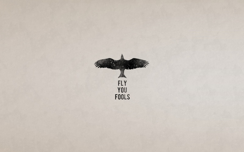 minimalism, gray, quote, birds, 720P, The Lord of the Rings