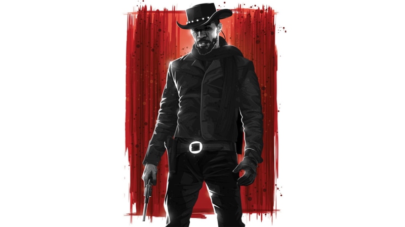 jaime, hat, unchained, white, cowboy, foxx, drawing, 1080P, django