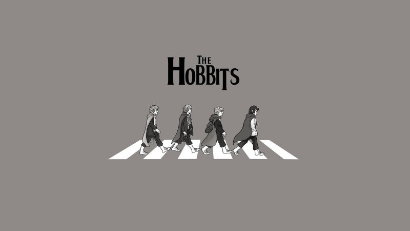 The Lord of the Rings, The Beatles, monochrome, minimalism, 720P