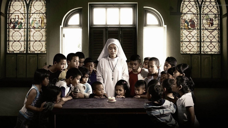 sitting, child, women, 720P, children, adult, spirituality, large group of people, men, religion, group of people, real people, females, window, togetherness