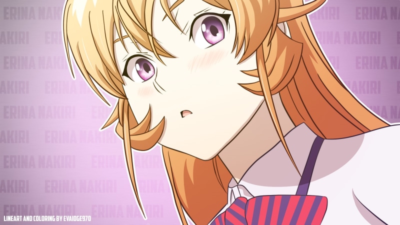 purple, Shokugeki no Souma, Nakiri Erina, individuality, human representation, music, art and craft, close-up, mammal, body part, people, hair, tired, technology