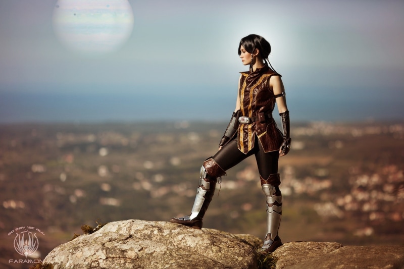 adult, looking away, sky, nature, beautiful woman, fashion, land, Star Wars: The Old Republic, hairstyle, model, women, young women, rock - object, full length