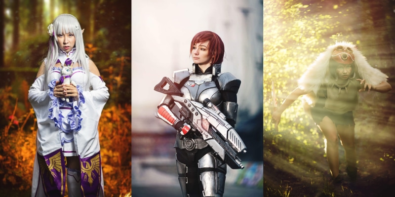 cosplay, 4K, model, women, Kieran Kerrigan, collage, 500px, fantasy girl