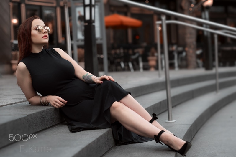 1080P, Evan Kane, photography, women, black dress, women with glasses, model