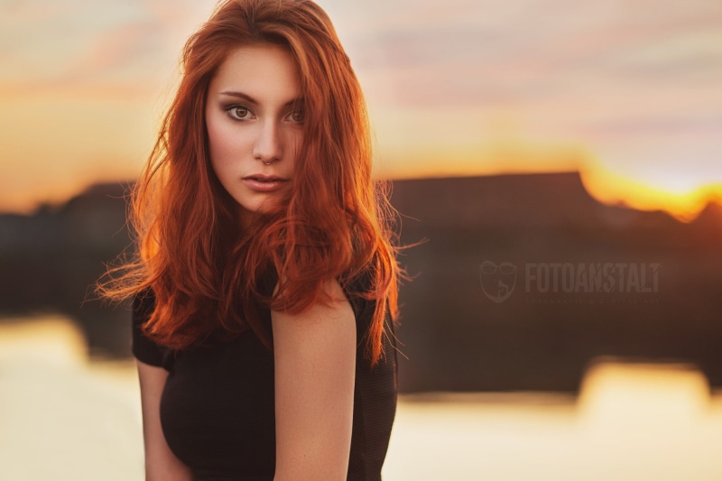 hair, nose rings, long hair, lifestyles, sky, 1080P, model, young women, standing, young adult, face, women, sunset, portrait, leisure activity, Victoria Ryzhevolosaya