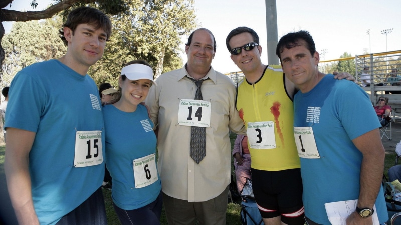 John Krasinski, Ed Helms, Michael Scott, Jenna Fischer, 1080P, TV Show, Kevin Malone, The Office (US), Pam Beesly, Steve Carell, Brian Baumgartner, Andy Bernard