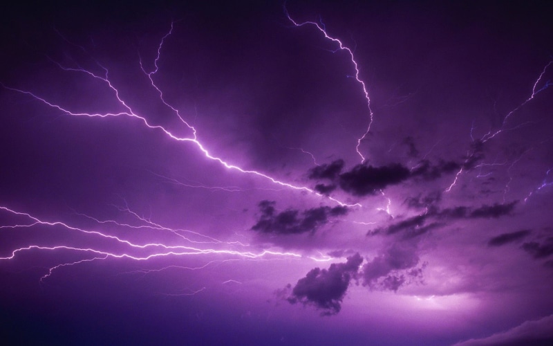 lightning, nature, extreme weather, forked lightning, storm cloud, environment, meteorology, storm, ominous, sky, power in nature, no people, purple, power