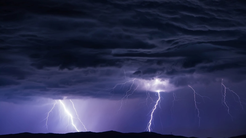 thunderstorm, beauty in nature, power, forked lightning, storm cloud, power supply, hills, landscape, storm, warning sign, sign, night, dark, nature, no people