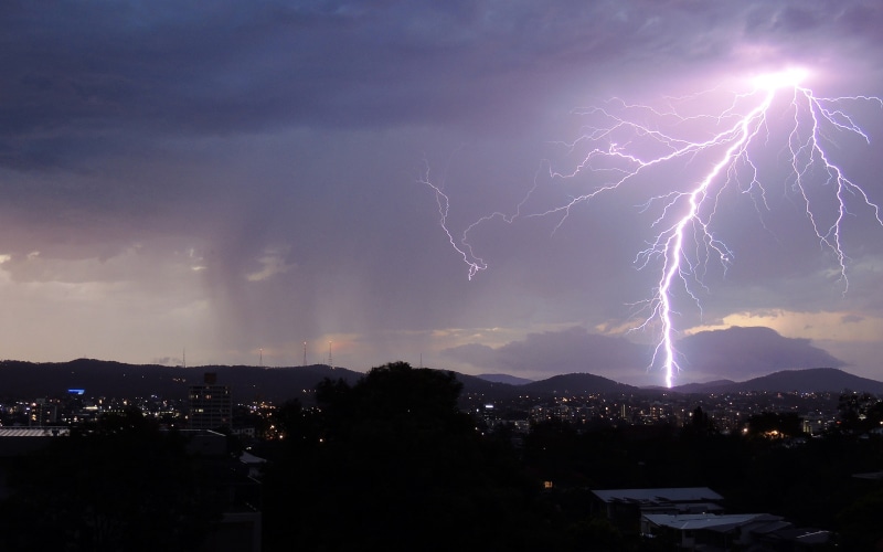 landscape, building exterior, clouds, no people, architecture, sky, townscape, city, 2K, thunderstorm, mountain, storm cloud, power in nature, ominous