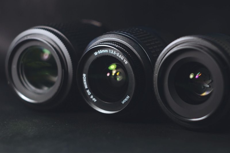 optical Instrument, medium group of objects, outdoors, lenses, technology, close-up, black background, reflection, day, camera, Closeup, lens - Optical Instrument