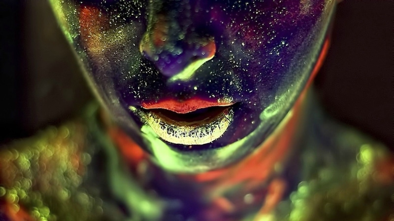 mouth open, headshot, close-up, teenager, nature, child, colorful, face paint, human mouth, front view, body part, paint, lips, men, face, one person, 1080P