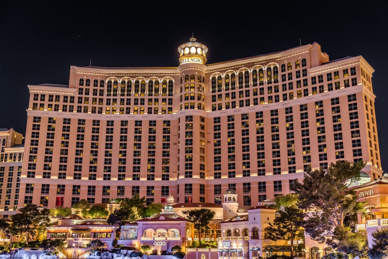 casino, building, tourism, vegas, skyscraper, travel destinations, hotel, travel, low angle view, outdoors, bellagio, sky, office building exterior, city