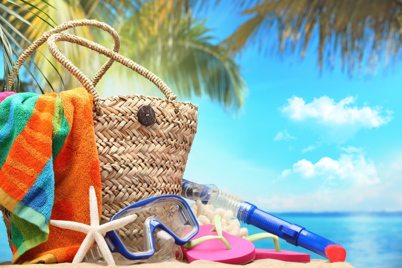 sandal, still life, sky, sea, hat, sand, water, 5K, vacation, nature, flip, art and craft, craft, pink, personal Accessory, wood - Material, towel, travel Destinations