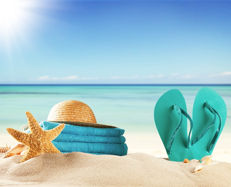 starfish, accessories, no People, sunbathing, sunglasses, sunny, flip-flop, tourist Resort, summer, copy Space, hat, personal Accessory, swimwear, green