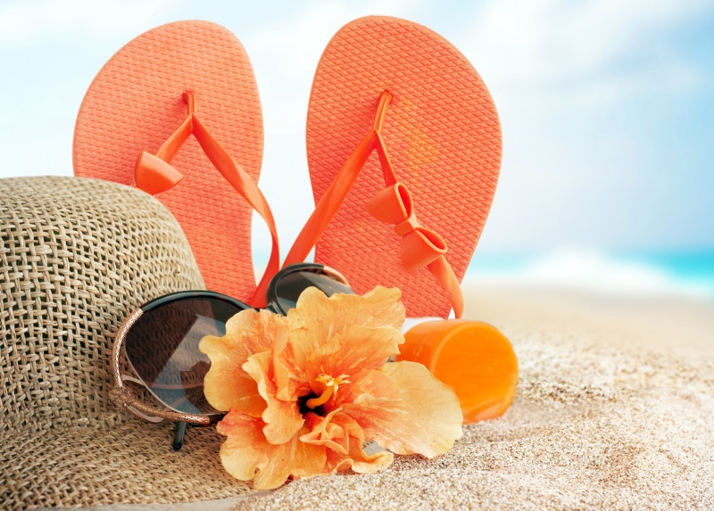 vacation, stay, glasses, sun, 5K, accessories, summer, sea, hat, sand, slates, beach