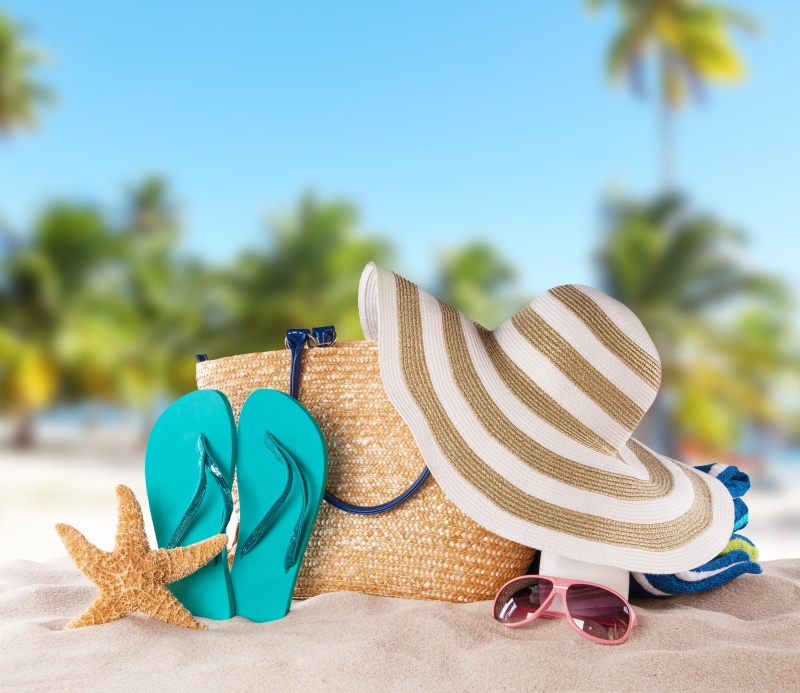 stay, beach, hat, the sun, slates, bag, glasses, accessories, starfish, summer, 5K, sand, vacation