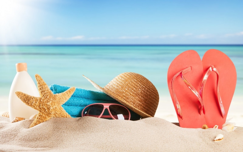 flipflops, woven, orange, sunglasses, towel, frame, summer, starfish, beach, accessories, Sea, sun, sunhat, 720P, blue, vacation, SummerTime, pink, fleece