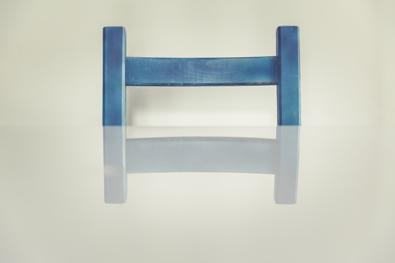 5K, glass, white, indoors, cut out, empty, minimal, white background, studio shot, decorative, seat, still life, meeting, business, blue, table, absence