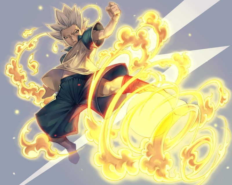 Flame, eleven, Anime, Boy, illustration, Child, Inazuma Eleven, White Hair, inazuma, 720P