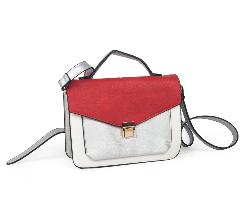 technology, female, copy space, handle, close-up, personal Accessory, still life, bag, cut out, red, Purse, glasses, no people, man made, single Object