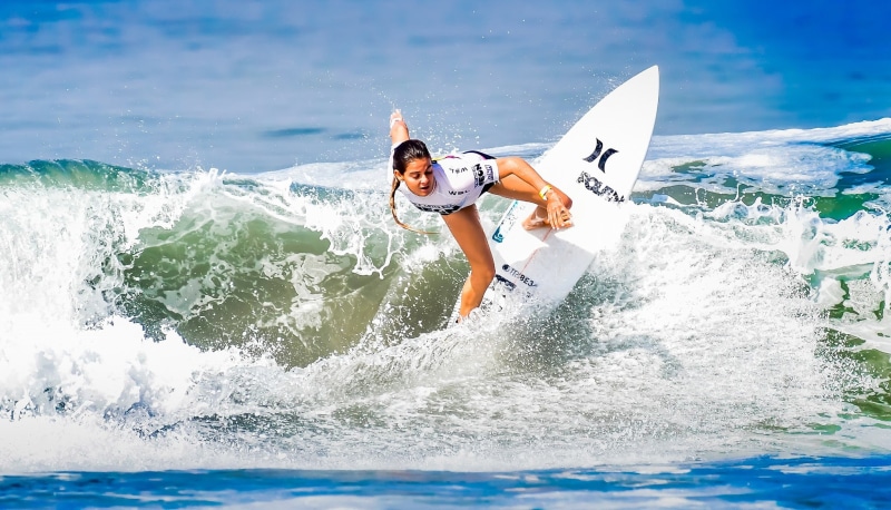 Board, the ocean, 1080P, girl, wave, surfing