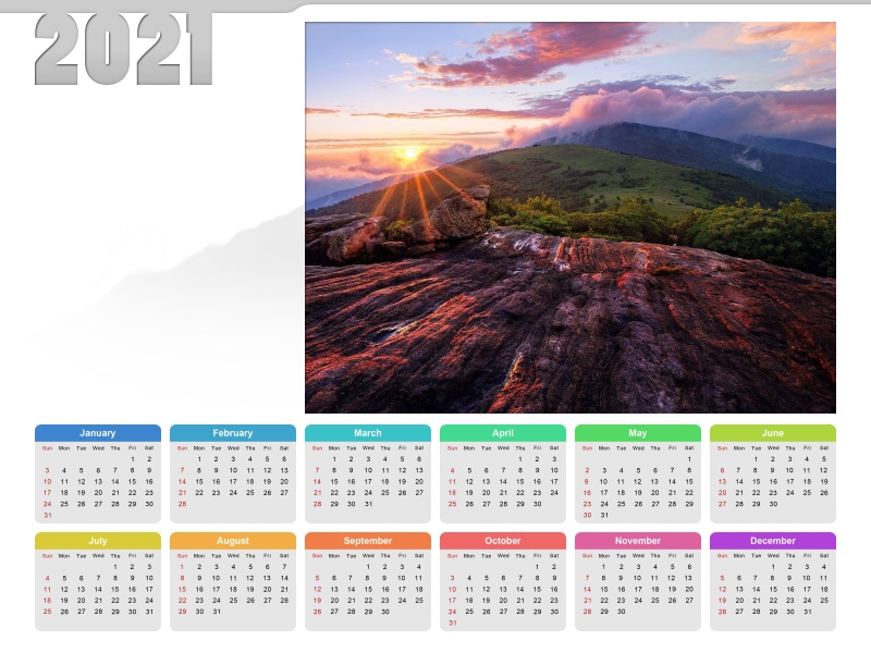 2021 (Year), mountains, New Year, 4K