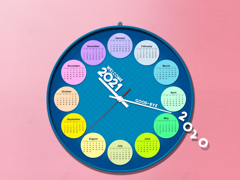 2021, 4K, calendar