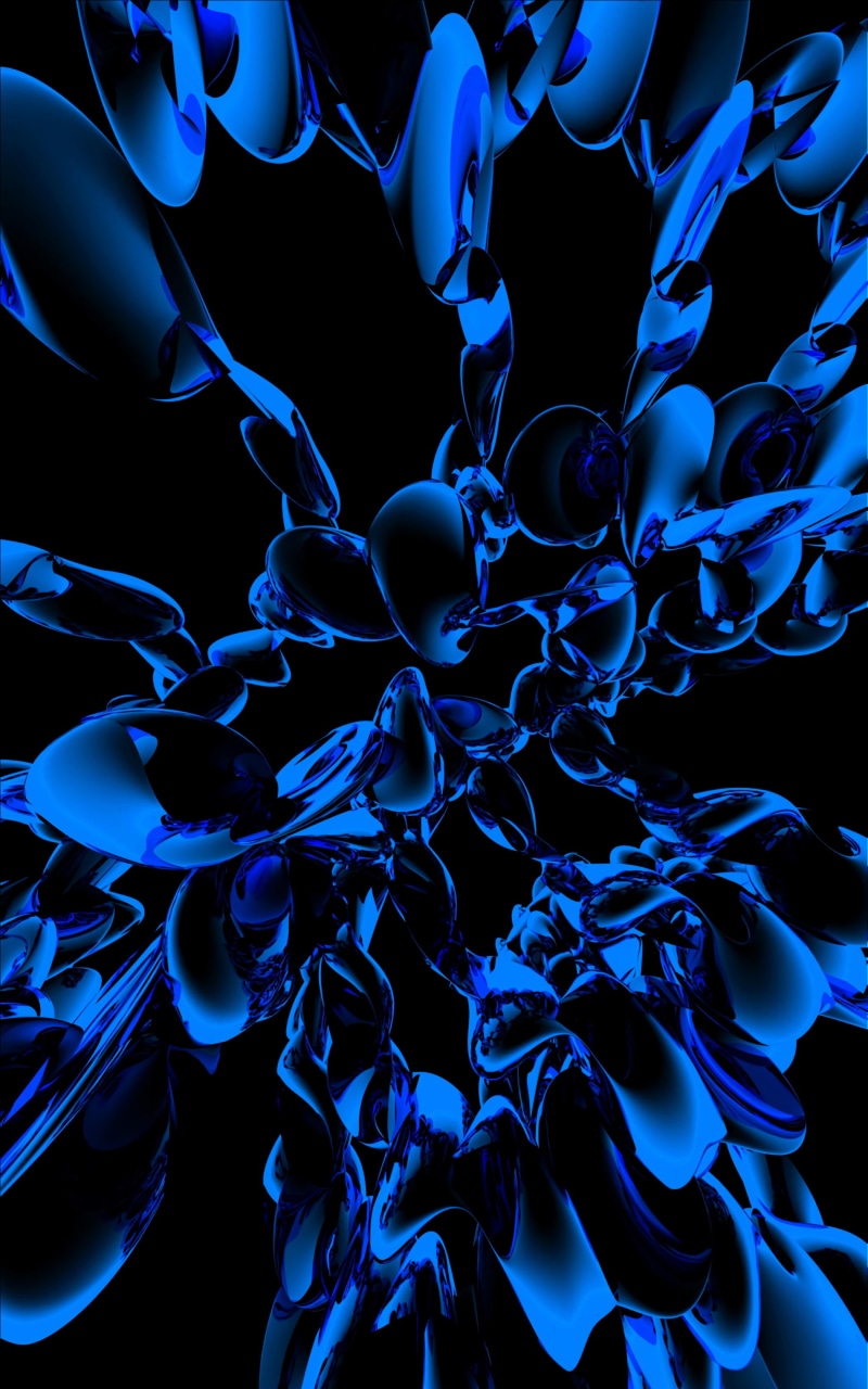 cells, compounds, molecules, microscopic, 2K, blue, macro