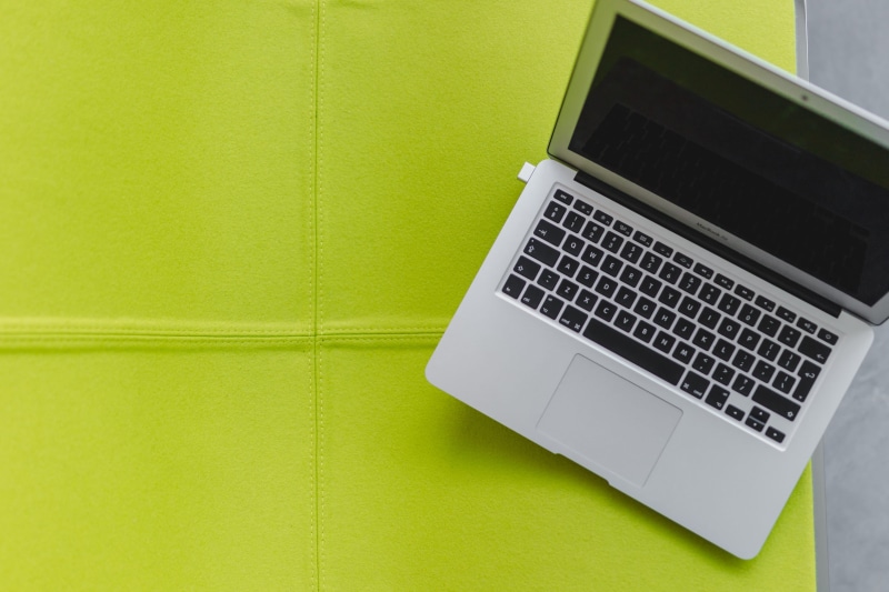 macbook, global communications, internet, single object, chair, no people, close-up, portability, green color, view, keyboard, communication, 4K, lime