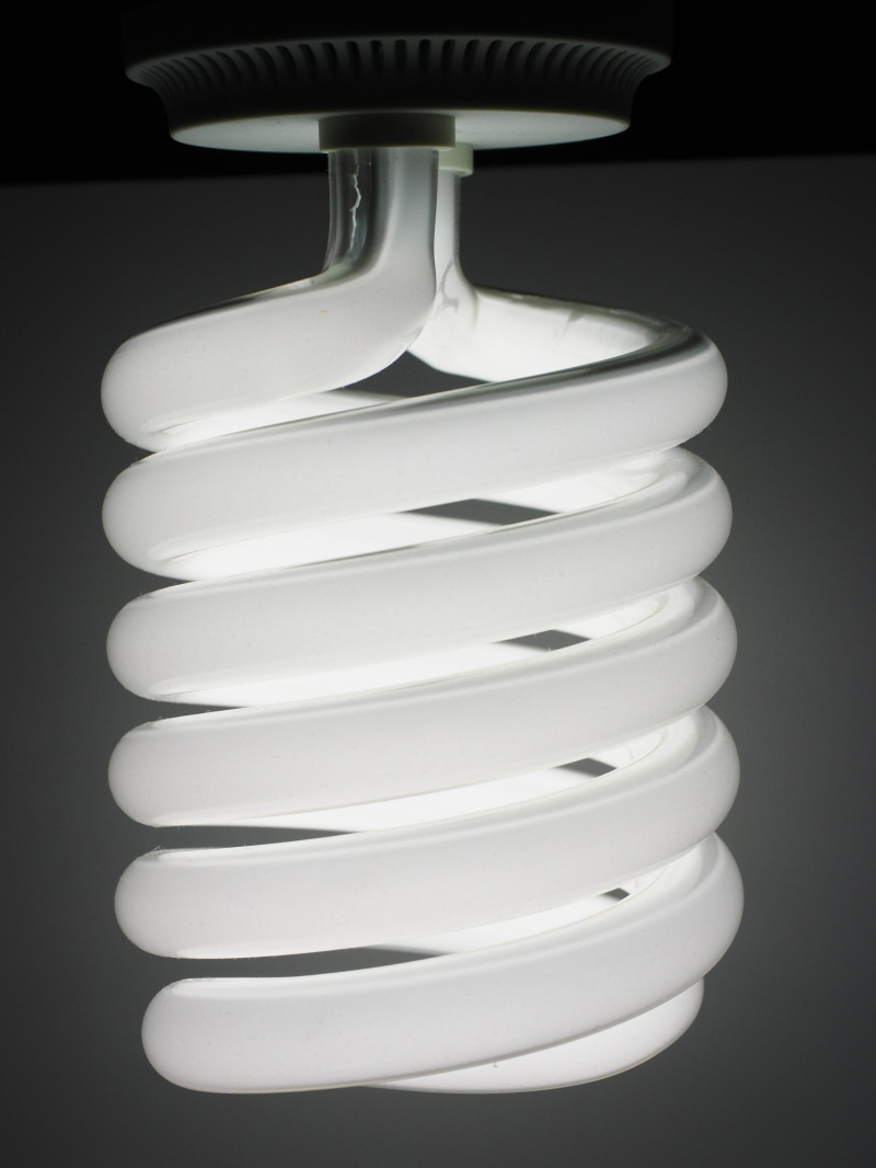 fluorescent lighting, lamp, illuminated, crockery, electric lamp, lighting medium, electrical equipment, energy efficient, indoors, white color, studio shot