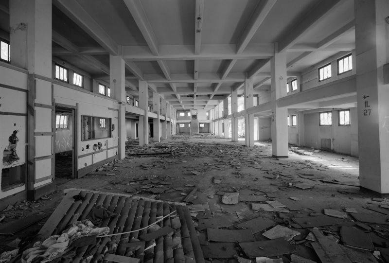 4K, broken, damaged, industry, destruction, Interior, photos, indoors, ceiling, built Structure, diminishing perspective, factory, Abandoned building