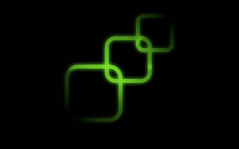 neon, sign, business, three, glowing, neon colored, light - natural phenomenon, box, communication, illuminated, no people, green, symbol, black background