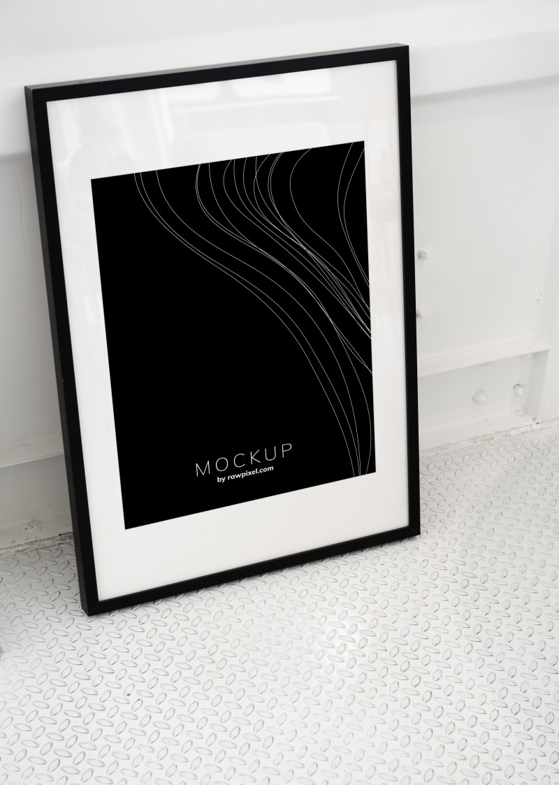 design, white, western script, mockup, poster, close-up, indoors, wall - building feature, technology, wall, framed, portable, single object, text, black color