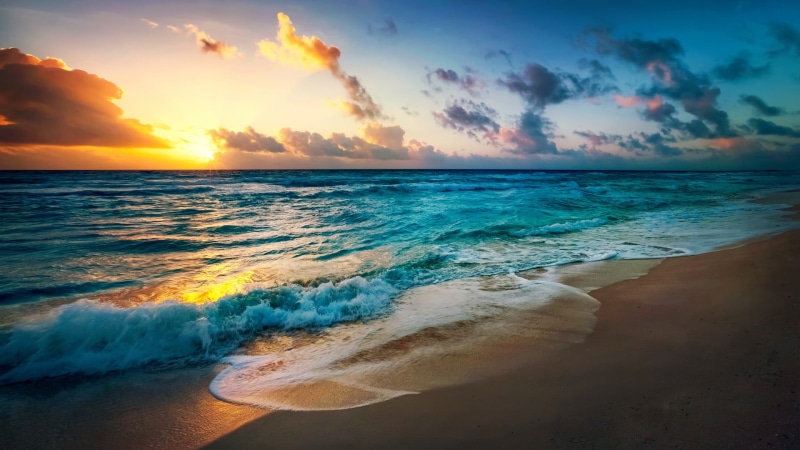 idyllic, shore, wave, land, sand, sport, beach, nature, water, cloud - sky, sky, brown, scenics - nature, 1080P, horizon over water, tranquil scene, horizon