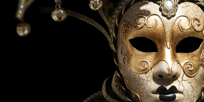 art and craft, black background, close-up, representation, mask - disguise, indoors, venetian masks, venetian mask, craft, focus on foreground, creativity
