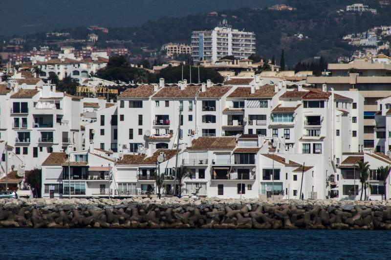 mountain, lifestyle, white, marbella, 5K, small, sky, Ocean, decor, Sea, vessel, residential, leisure, waterfront, village, exterior, apartment, equipment