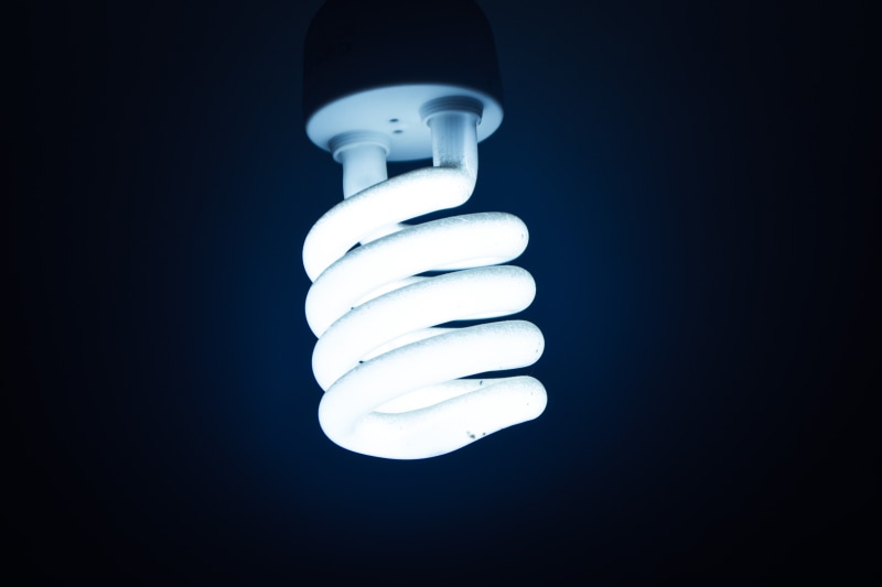 technology, electric lamp, studio shot, close-up, fluorescent, electricity, light bulb, energy efficient lightbulb, lighting equipment, black background