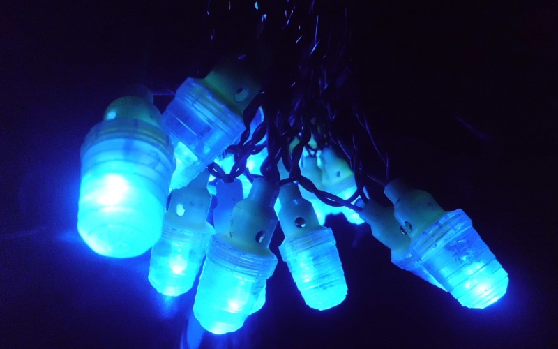 light, light bulb, LEDs, indoors, technology, no people, electricity, nightlife, lighting equipment, blue, illuminated, electric light, lamp, black background