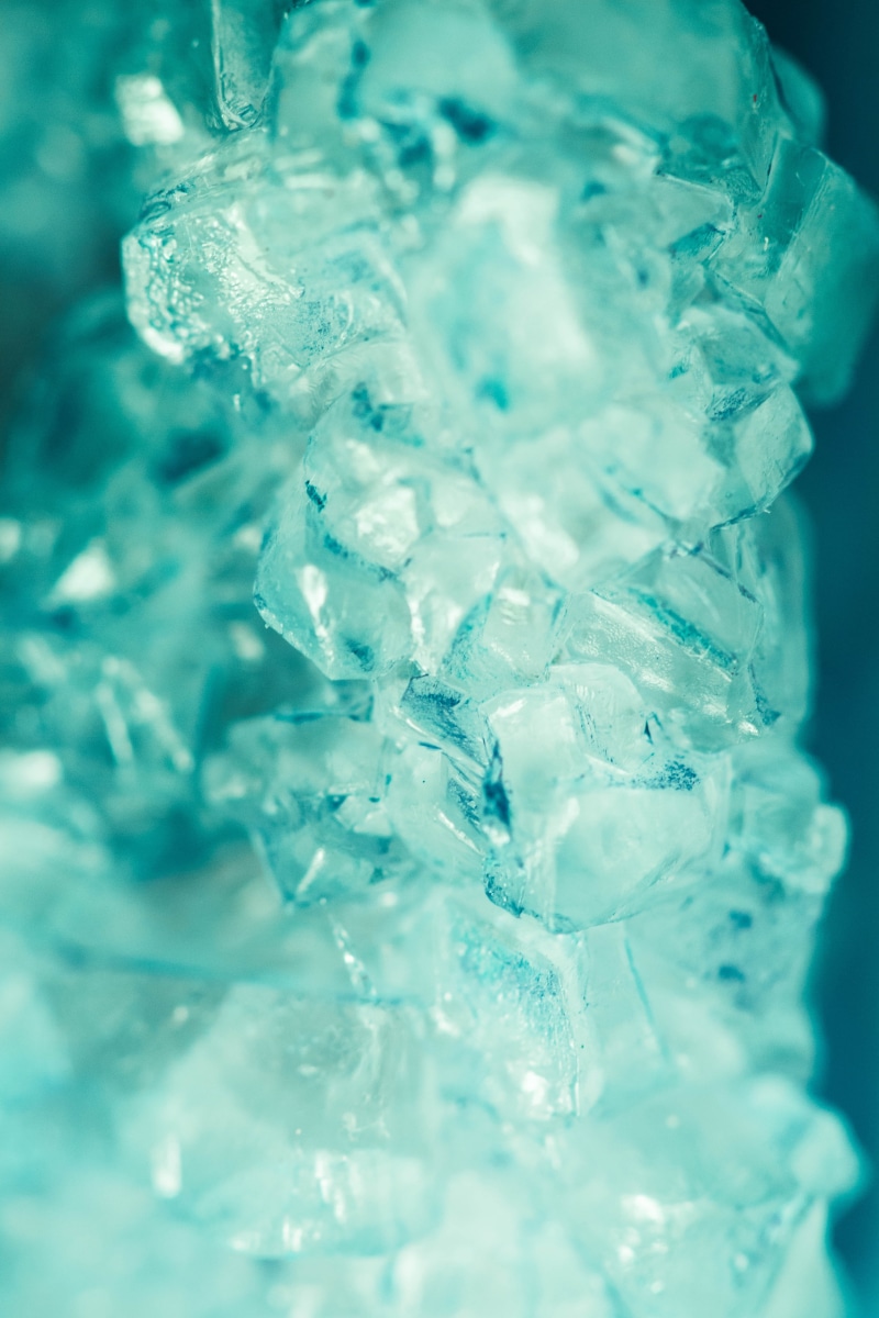 frost, frozen, light, translucent, melting, ice Crystal, 5K, mineral, freshness, turquoise, gemstone, crystal, texture, transparent, refreshment, macro