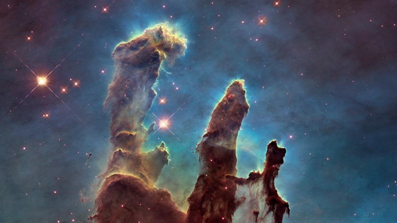stars, nebula, Pillars Of Creation, space, 2K