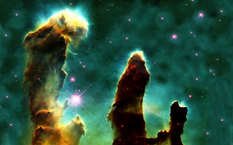 outer, x, creation, outer space, hd, pillars, nebulae, 720P, art, space